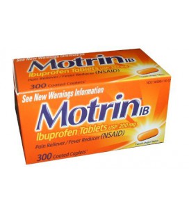 Motrin IB-Ibuprofen Pain Reliever Tablets 200 mg - 300 Coate