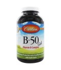 Carlson Labs - B50 Gel vitamine B complexe - 200 Gélules