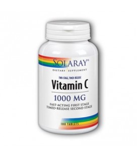 La vitamine C 1000mg deux étapes 100 Solaray Libération lente onglets