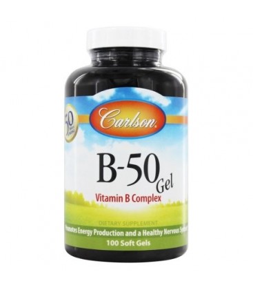 Carlson Labs - B50 Gel vitamine B complexe - 100 Gélules