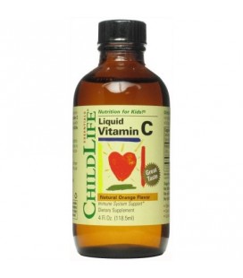 CHILD LIFE ESSENTIALS Liquide vitamine C saveur d'orange bouteille en verre 4 OZ