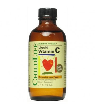 CHILD LIFE ESSENTIALS Liquide vitamine C saveur d'orange bouteille en verre 4 OZ