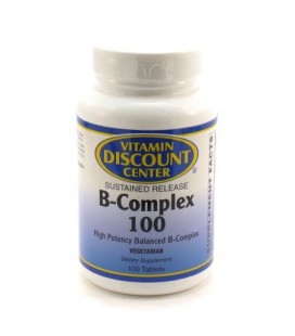 B-Complex 100mg Action Progressive - Vitamin Discount Center - 100 comprimés de vitamine B