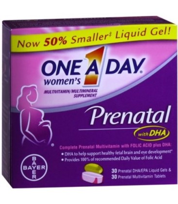 One-A-Day Les femmes Comprimés prénatales et Gels liquides pour 60 Chaque (Pack de 6)