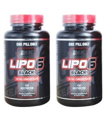 Nutrex Research Lipo-6 Black Ultra concentré perte de poids supplément 2 bouteilles 120 ct au total