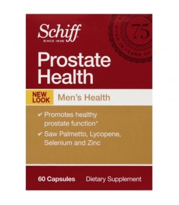 Schiff Santé de la prostate avec Palmetto le lycopène le sélénium et le zinc Supplément de la prostate 60 ct (Paquet de 6)