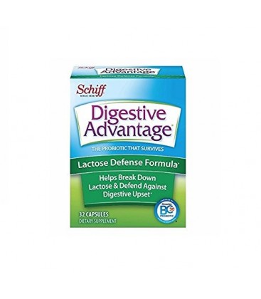 Digestive Advantage Défense Lactose Formule probiotique capsules, 32 omprimés (Pack de 3)