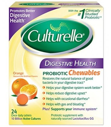 Santé digestive quotidienne culturelle Formule Chewables, un par jour de suppléments alimentaires, contient 100% d'origine natur