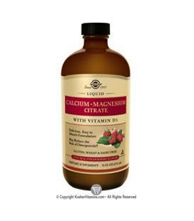 Liquid Calcium Magnesium Citrate with Vitamin D3 - Natural Strawberry Flavor - 16 oz - Liquid