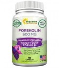 100% Pure forskoline 500mg Max Force - 180 capsules, forskoline supplément pour le carburant extrait de perte de poids, coleus f