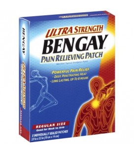 Bengay Ultra Force Patch Soulager la douleur Taille régulière 5 Ct