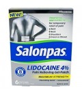 6 Patches anti-douleur à 4% Lidocaine (pack de 2)