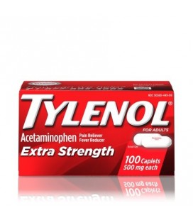 Tylenol ® Caplets Extra-fort la fièvre et la douleur Réducteur releveur 500 mg 100 ct.