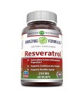 Les formules étonnantes Resveratrol 250 mg 60 Veggie Capsules - Les antioxydants et anti-inflammatoires soutient la santé card