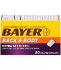 Bayer Aspirine antidouleur Extra Strength Back -amp- Body douleur 50 Ct Caplets