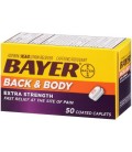 Bayer Aspirine antidouleur Extra Strength Back -amp- Body douleur 50 Ct Caplets