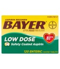 Bayer Aspirine à faible dose Regimen 81mg entériques comprimés enrobés 120 Ct