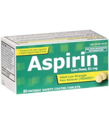 PL DEVELOPMENTS Adulte faible résistance à l'aspirine 81mg comprimés enrobés 60 ct