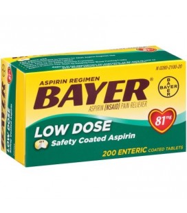 Aspirine Bayer Regimen 81 mg comprimés ENROBAGE 200CT