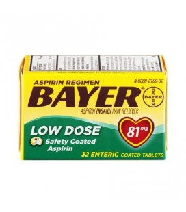 Bayer Aspirine Analgésique Regimen à faible dose entériques comprimés enrobés - 81 mg 320 CT