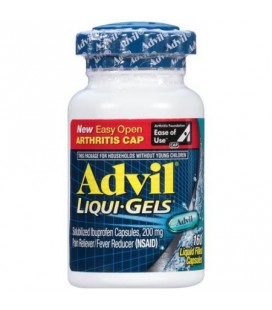 Advil Liqui-Gels Easy Open Cap (160 Count) Analgésique - Fièvre Réducteur liquide Rempli Capsule 200mg Ibuprofène soulagemen