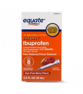 Equate nourrissons concentré Ibuprofène Berry sans colorant de suspension 50 mg 05 Oz