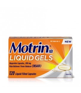 Motrin IB Liquid Gels Ibuprofen soulagement de douleurs mineures 120 Count