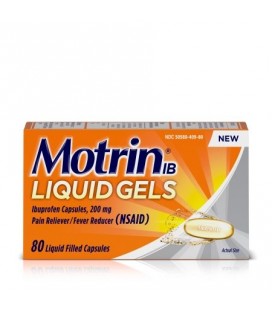 Motrin IB Liquid Gels Ibuprofen des douleurs et soulagement de la douleur 80 Ct