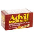 Advil Migraine (80 Count) anti-douleur liquide remplissant des capsules 200 mg Ibuprofen 20mg Potassiuim le traitement de la