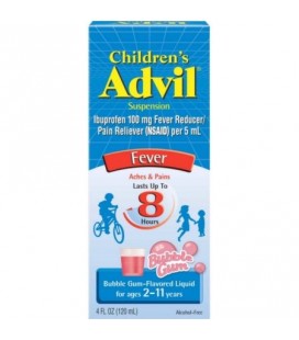 Advil Ibuprofène Fever Réducteur - Analgésique suspension orale Bubble Gum 4 oz