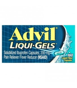 Advil Liqui-Gels (160 Count) anti-douleur - fièvre réducteur liquide remplissant la capsule 200 mg Ibuprofen soulagement de la