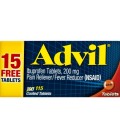 Advil (115 Count) anti-douleur - fièvre Réducteur de comprimé enrobé 200 mg Ibuprofen soulagement de la douleur temporaire