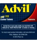 Advil (115 Count) anti-douleur - fièvre Réducteur de comprimé enrobé 200 mg Ibuprofen soulagement de la douleur temporaire