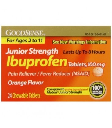 Good Sense Force junior Ibuprofen-douleur - fièvre Réducteur de comprimés 100 mg 24 ch