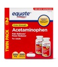 Equate Force supplémentaire acétaminophène caplets 500 mg 100 Ct 2 Pk