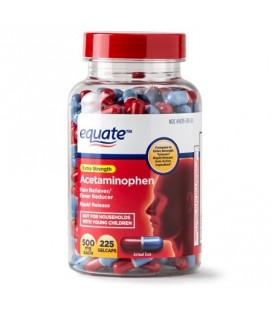 Equate Force supplémentaire Acetaminophen Gelcaps à action rapide 500 mg 225 Ct