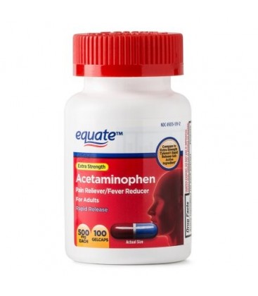 Equate Force supplémentaire Acetaminophen Gelcaps à action rapide 500 mg 100 Ct