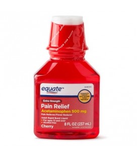 Equate Extra Strength Acetaminophen saveur cerise 500 mg 8 Oz