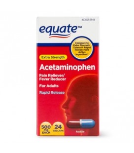 Equate Force supplémentaire Acetaminophen Gelcaps à action rapide 500 mg 24 Ct