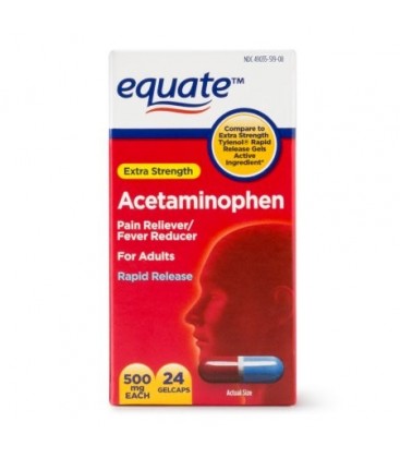 Equate Force supplémentaire Acetaminophen Gelcaps à action rapide 500 mg 24 Ct