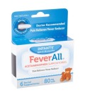 Fever All acétaminophène Suppositoires Bébé Ages 6-36 mois 80 mg 6 comptage