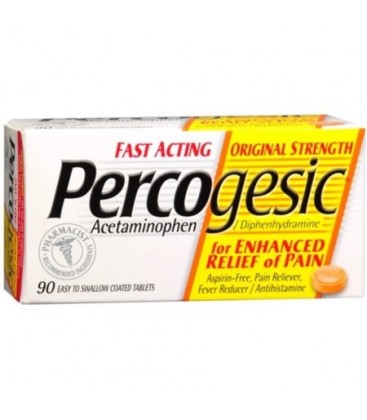 2 Pack - PERCOGESIC comprimés 90 comprimés [Acétaminophène - Diphenhydramine]