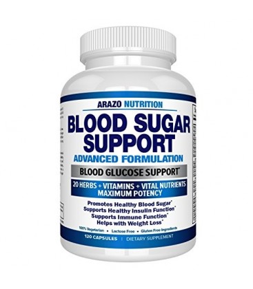 Blood Sugar - 20 Soutien Supplément HERBES et multivitamines pour le contrôle de la glycémie avec l'acide alpha lipoïque et cann