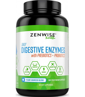 Enzymes Digestifs et Probiotiques - Aide à la digestion - 180 capsules végétariennes