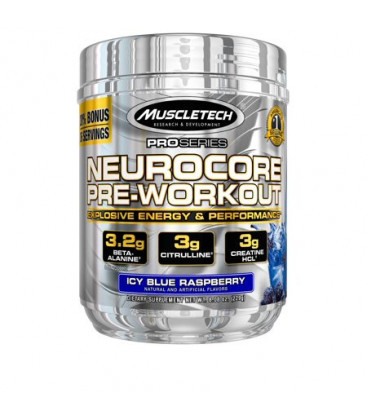 MuscleTech Pro Series Neurocore Pre Workout en poudre framboise bleue 40 Portions