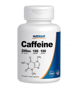 Nutricost caféine pilules 200mg 120 capsules