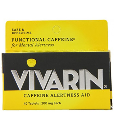 4 Pack Vivarin La caféine aide sûrs et Vivacité d'esprit efficace 200mg 40 comprimés Chaque