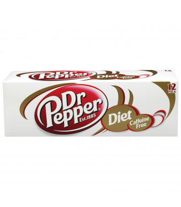 Caféine Diet Dr Pepper 12 fl oz paquet de 12