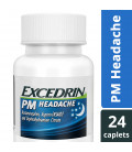 Excedrin PM Caplets sans caféine pour soulager la douleur des maux de tête et Sleep-Aid Nighttime 24 count