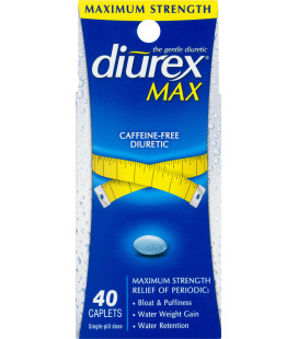 DIUREX Max Force maximale Diurétique sans caféine eau Perte de poids Ct 40 Ct